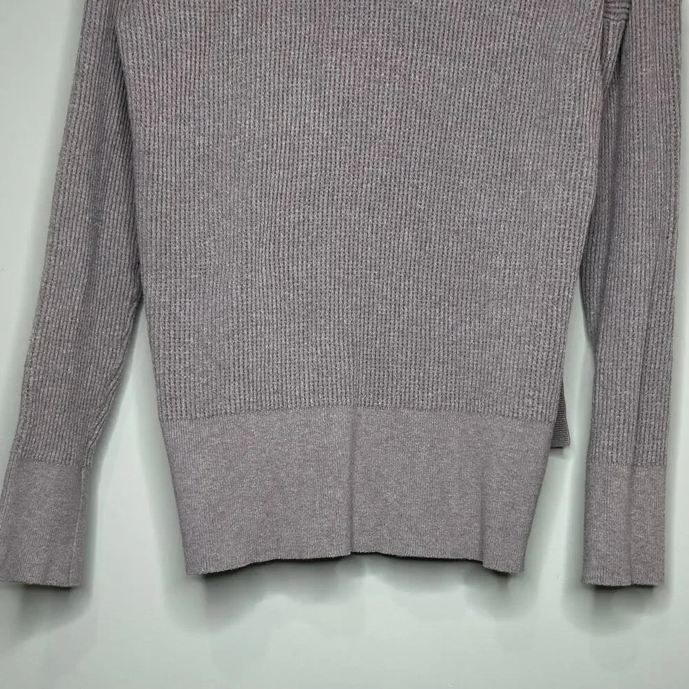 Summer & Rose Open Cardigan Sweater Size L Lavender Waffle Knit Ribbed - Picture 8 of 8